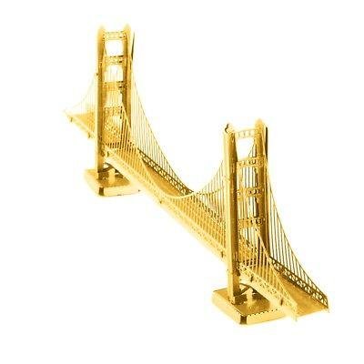 Metal Earth Bridge: San Francisco Golden Gate Bridge in Gold - Rare Earth Edition