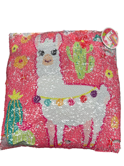 Llama Sequin Pillow