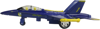 US Navy F-18 Hornet Blue Angels Jet Toy with Pull Back Action 6"