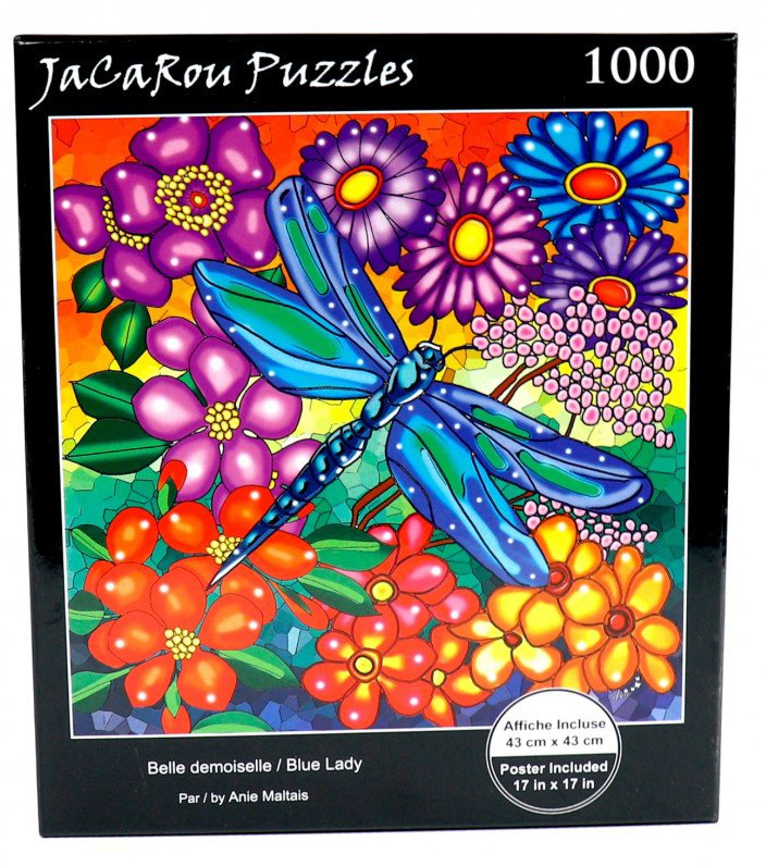 JaCaRou Puzzles Blue Lady Dragonfly 1000 pc Puzzle