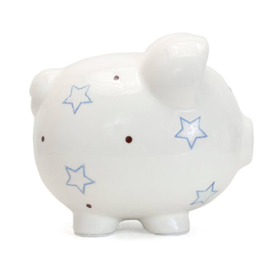Child to Cherish Blue Paper Star Piggy Bank