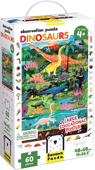 Observation Puzzle Dinosaurs 60 pc