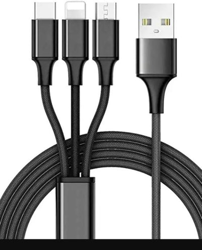 3 in 1 USB Charging cable Micro, Type C, i device cable phone - copy