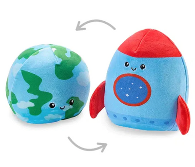 OMG Inside Outsies  Reversible Plush Toy - Earth / Rocket
