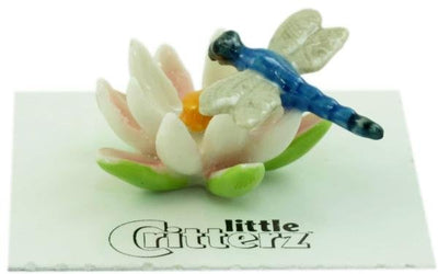 Little Critterz "Bluet" Dragonfly on water lily