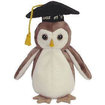 Ty Beanie Baby Original Graduation Owl Wise '98 Plush Toy
