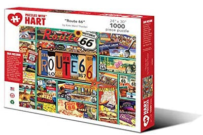 Puzzles with Hart Route 66 Artist Kate Thacker 1000 Piece Puzzle