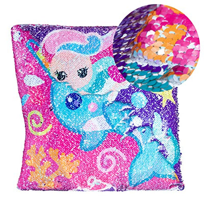 Master Toy Reversible Sequin Mermaid/Narwhal Decorative Pillow One Pillow | 29.99 | 083176107032