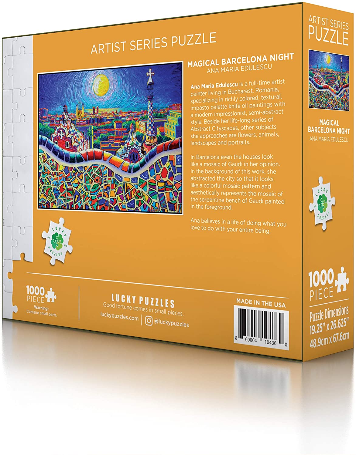 Lucky Puzzles 1000 Piece Magical Barcelona Night Puzzle