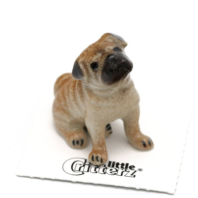 Little Critterz - Button Pug Porcelain Miniature