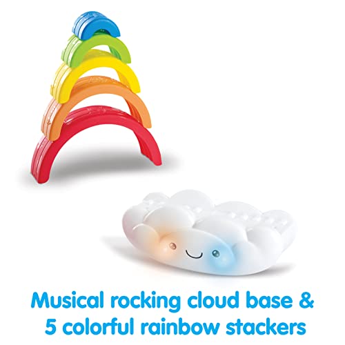 Kidoozie Musical Stack & Learn Rainbow, Stacking Activity Toy for Infants and Toddlers 6-24M with Motion Activated Lights and Sounds