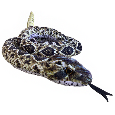 Texas Toy Distribution - Diamondback Rattlesnake Plush Snake Stuffed Animal: 6.5 Feet/200cm Long