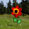 In the Breeze Sunflower Wind Spinner 12" - Red