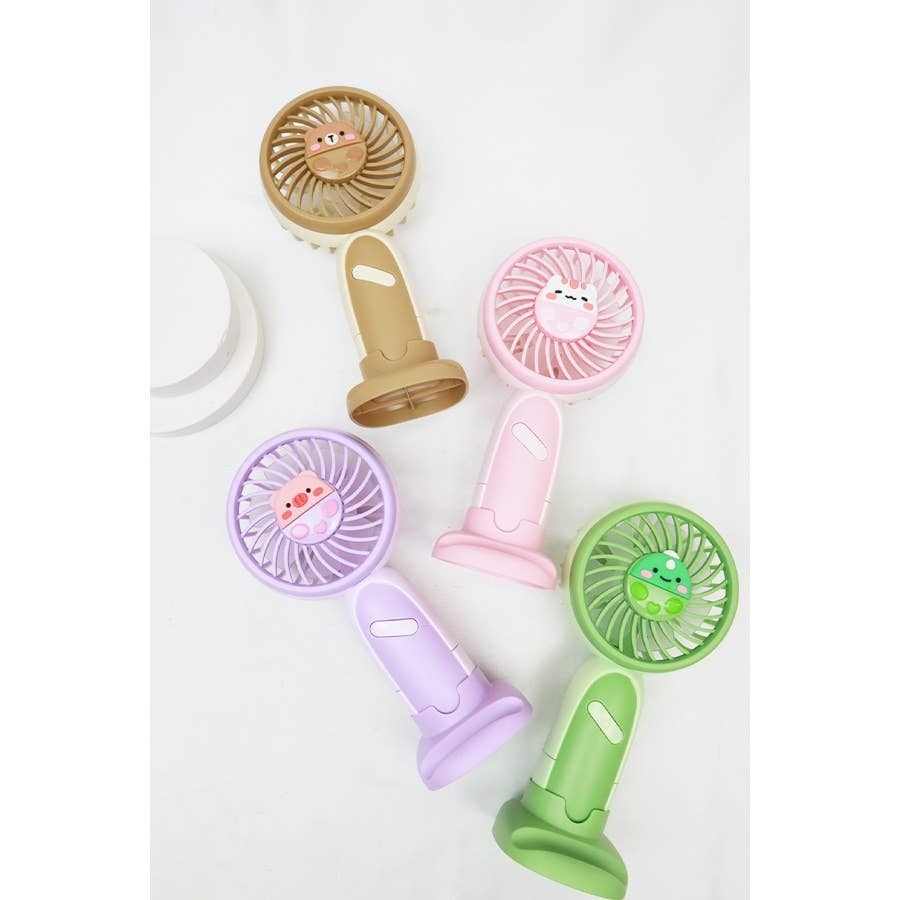 Love and Repeat - Soft Tone Animal Handheld Mini Fan: MIX COLOR / ONE