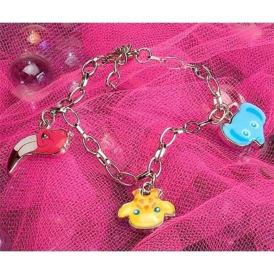 Creations Charm Bracelet- Elephant, Giraffe, Flamingo