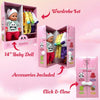 The New York Doll Collection - 14 Inch Baby Doll Play Set Wardrobe Closet: Light Skin Tone