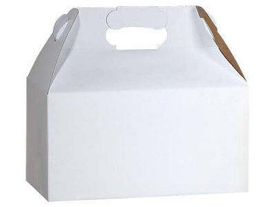 Nashville Wraps - Kraft & White Gable Gift & Gourmet Boxes: White Recycled / 100 Pack / 9-1/2x5x5"