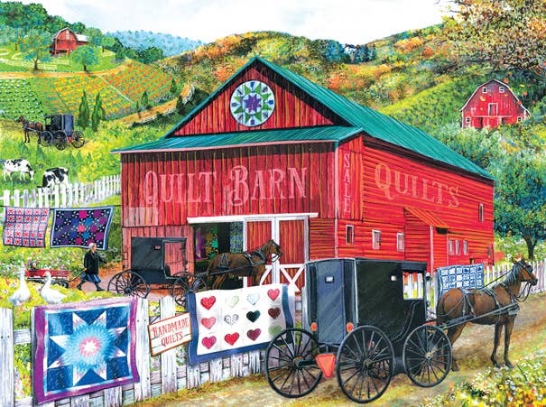 SunsOut - 0465 Stopping at the Quilt Barn 1000 pc Puzzle