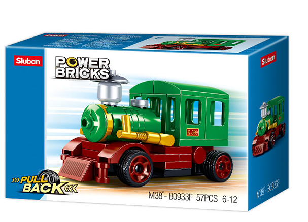 Texas Toy Distribution - PowerBricks Pull-Back Building Brick  Train