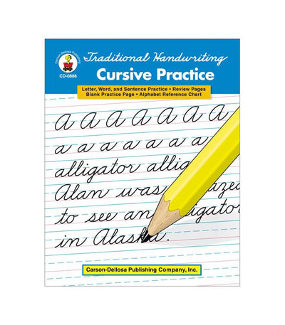 Carson Dellosa Education - Traditional Handwriting: Cursive Practice, Grades 2 - 5