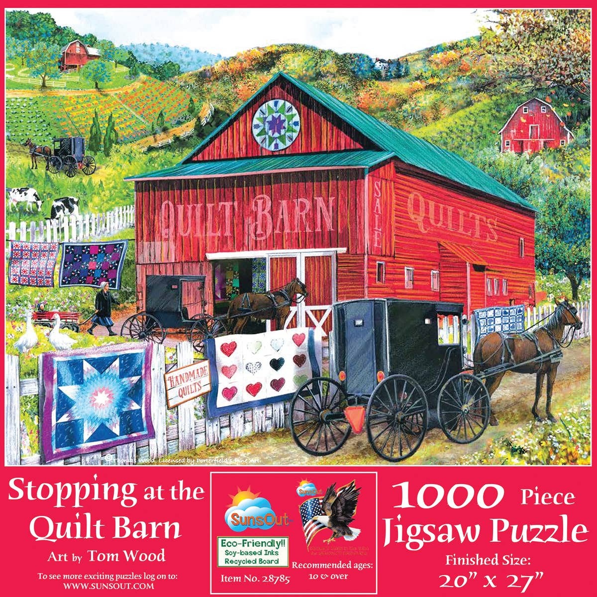 SunsOut - 0465 Stopping at the Quilt Barn 1000 pc Puzzle