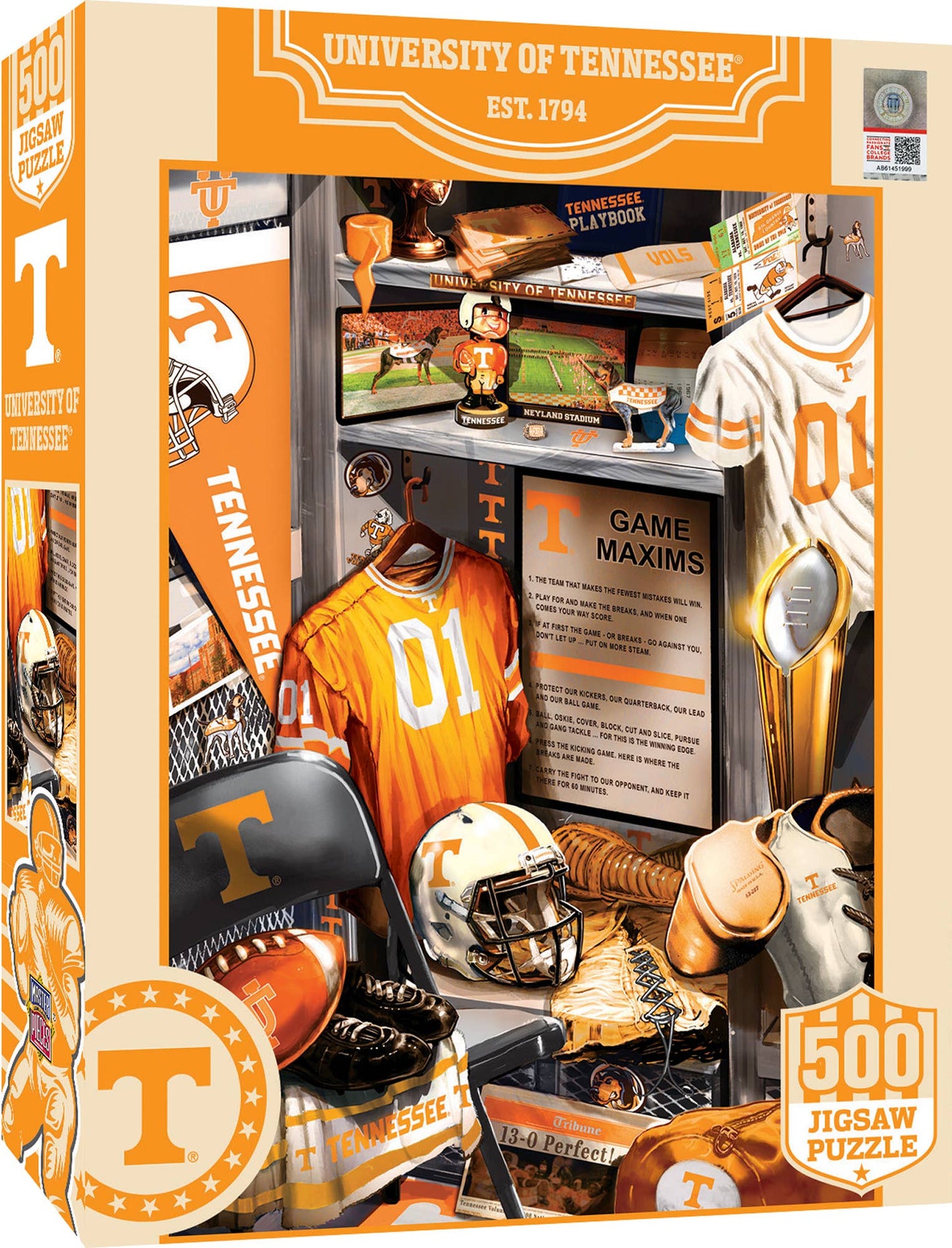 Masterpieces Puzzles - Tennessee Volunteers - Locker Room 500 Piece Puzzle