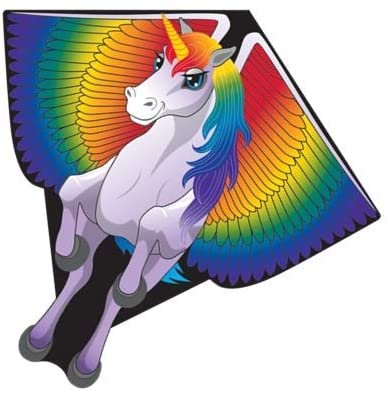 Xkites Deluxe Diamond Nylon Kite Unicorn 26"