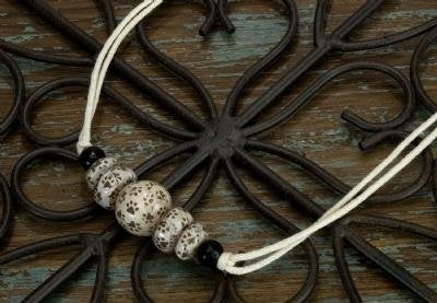 Creations Dog Paw Print Cord Necklace