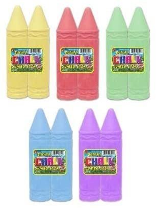 Jumbo Sidewalk Chalk Stick Duo Pack Assortment