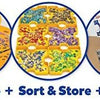 EuroGraphics Puzzle Accessory Combo Kit Includes Roll & Go Mat 6 Stackable Trays & A Bottle of Glue (2000Piece) 6 oz, Yellow