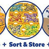 EuroGraphics Puzzle Accessory Combo Kit Includes Roll & Go Mat 6 Stackable Trays & A Bottle of Glue (2000Piece) 6 oz, Yellow