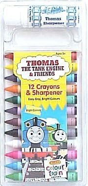 Thomas & Friends 12 Easy Grip Crayons and Sharpener