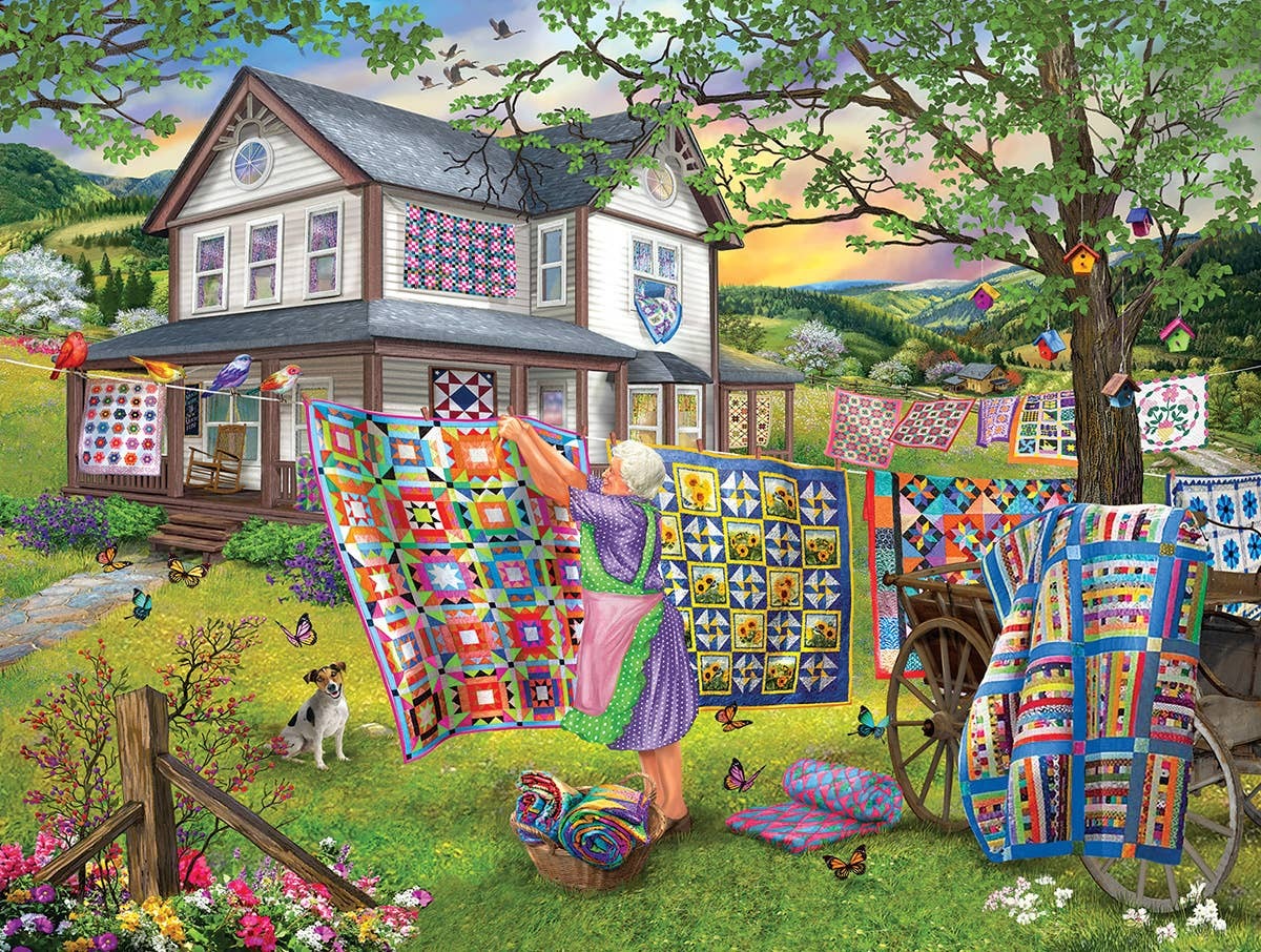 SunsOut - 5516 Grandma's Quilts 500 pc Puzzle