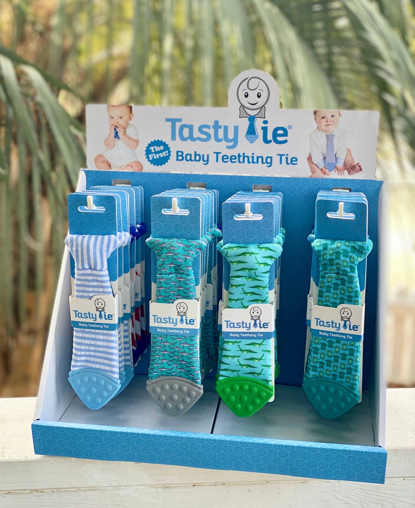 Tasty Tie® - Tasty Tie Teether, Crinkle Toy, Baby Boy Gift (Turtle)