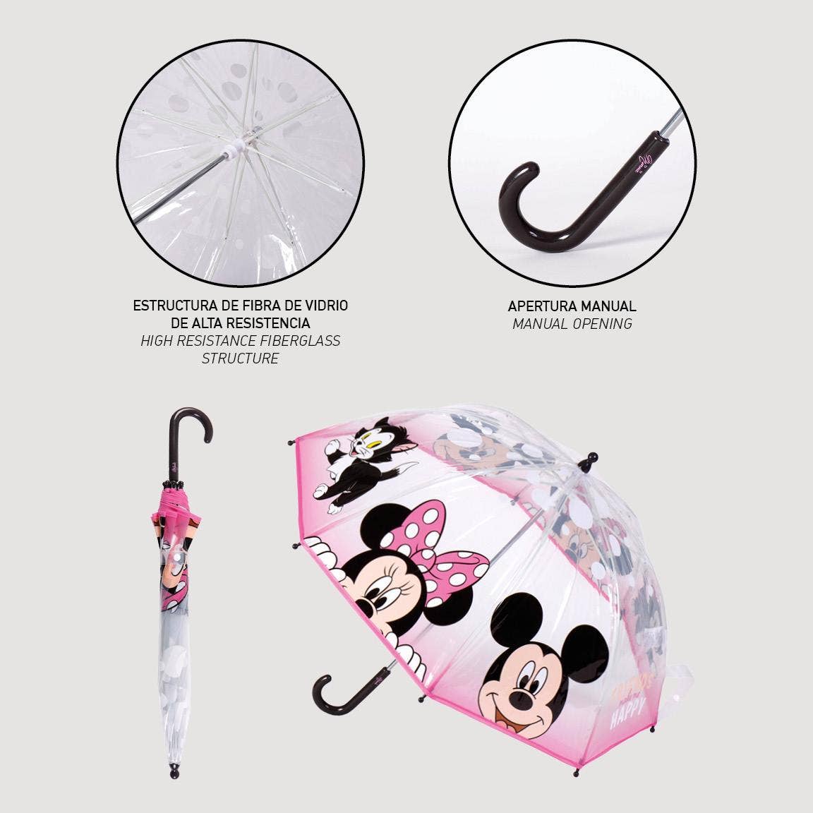 Mastoys, S.L. - MINNIE BUBBLE HAND UMBRELLA - 2400000718