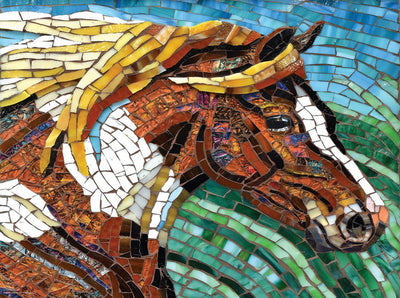 SunsOut 1000 Piece Stained Glass: Horse Puzzle