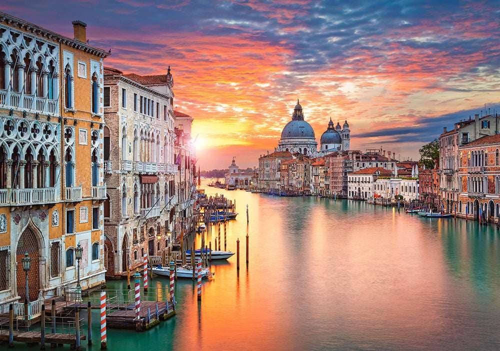 CASTORLAND by Bridge Toys - 500 Piece Jigsaw Puzzle, Venice at Sunset, Italy, European puzzle, Italy puzzle, Adult Puzzles, Castorland B-52479