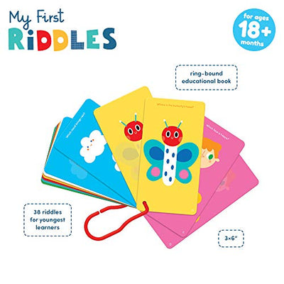 Banana Panda My First Riddles Educational Board Book with 38 Fun Guessing Games, Ring-Bound Travel-Friendly Format, Content Designed for Toddlers Ages 18 Months and up