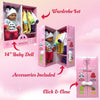 The New York Doll Collection - 14 Inch Baby Doll Play Set Wardrobe Closet: Light Skin Tone