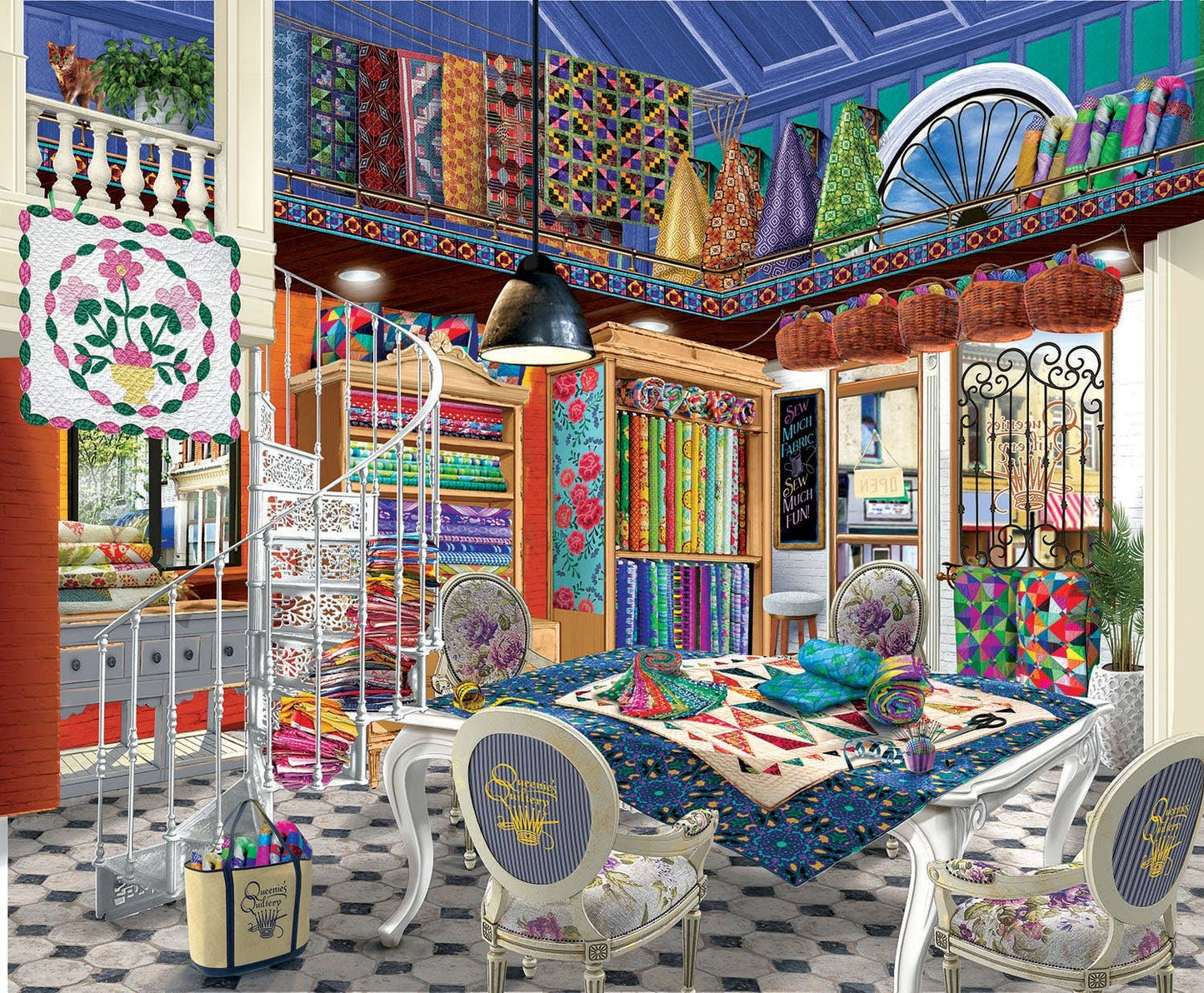 SunsOut - 0539 Queenie's Quiltery 1000 pc Puzzle