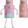 Coco Puppet Pink Fairy Thermal Vacuum Insulated Water Bottle with Zipper Sleeve, Durable Design, Easy Open Button & Carrying Lanyard, Double-Walled Stainless-Steel...