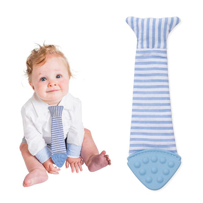 Tasty Tie Baby Teething Tie, 3-in-1 Clip On Baby Tie, Crinkle Toy & Silicone Teether
