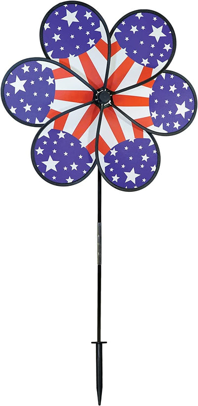 In the Breeze 19" Patriot Star Flower Spinner