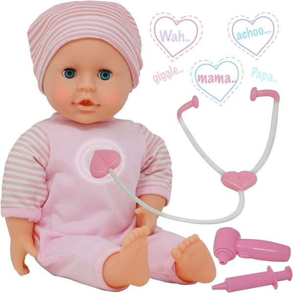 14" Interactive Baby Doll Doctor Set