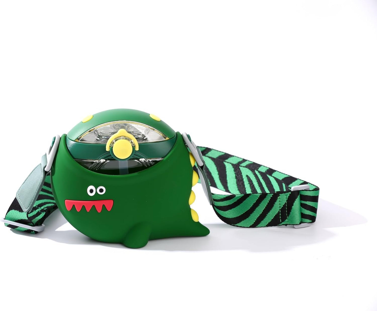 Coco Smile Dinosaur Straw Round Bottle Green