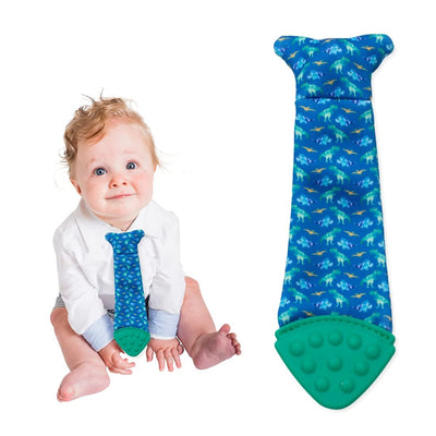 Tasty Tie Baby Teething Tie, 3-in-1 Clip On Baby Tie, Crinkle Toy & Silicone Teether