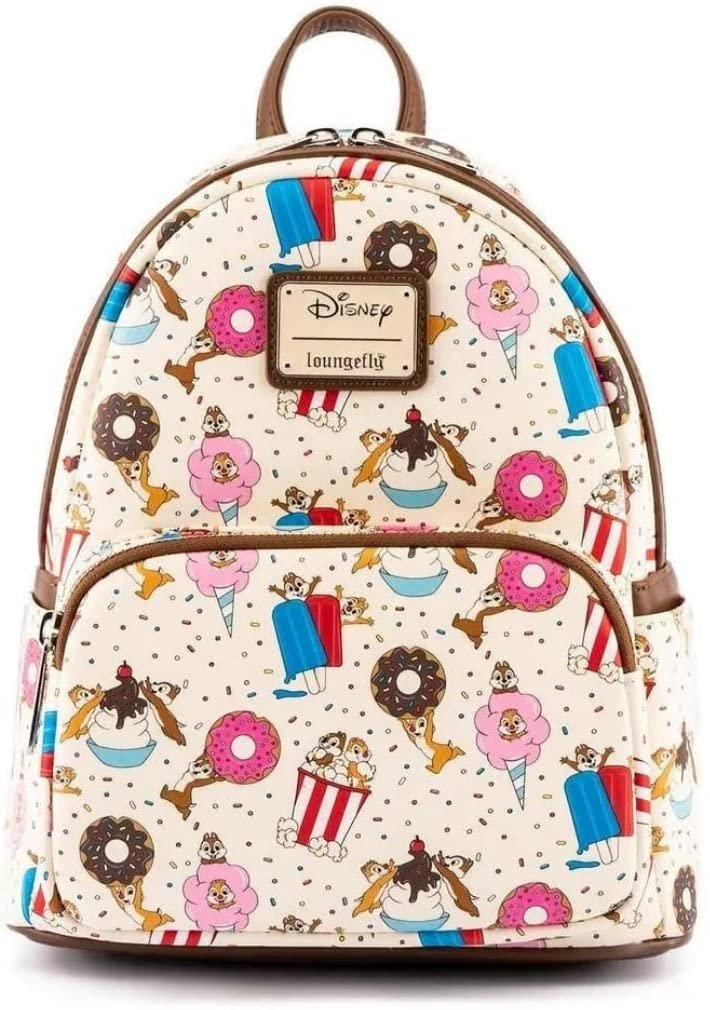 Loungefly Disney Chip and Dale Snackies All Over Print Mini Backpack