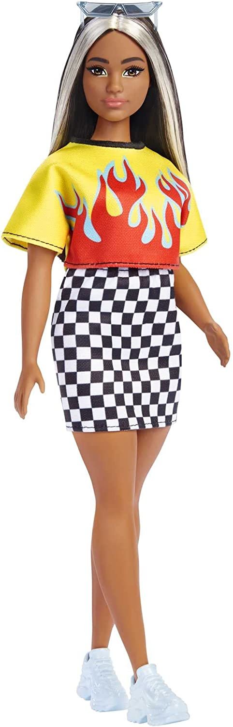 Barbie Fashionista Brunette Cute Flame Dress