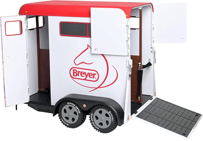 Breyer Traditional Series Two-Horse Trailer Toy | (1: 9 Scale) | Model# 2619 White
