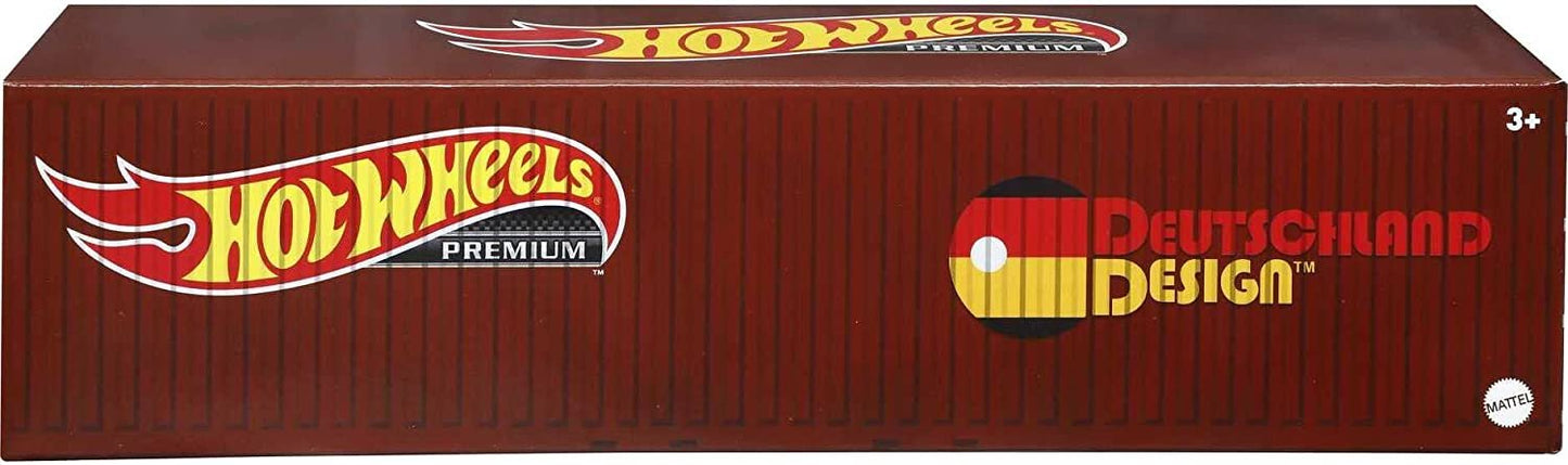 Hot Wheels Premium Car Culture Deutschland Design Container Set, 5-Pack of German 1:64 Scale Vehicles